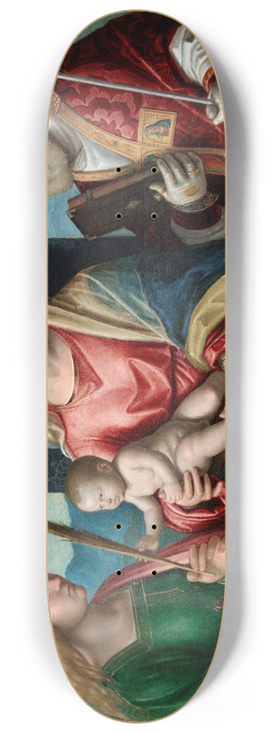 Giovanni Battista Cima da Conegliano - Virgin and Child with Saints Catherine andNicholas 8.25 inch art skate deck
