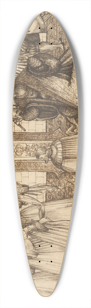 Monogrammist AS - The Idolatry of Solomon 39.3 inch art pintail longboard deck