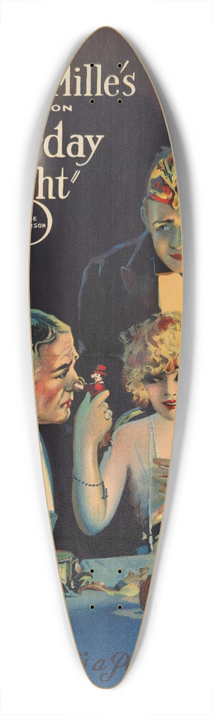 Morgan Litho Co. - Saturday night 39.3 inch art pintail longboard deck