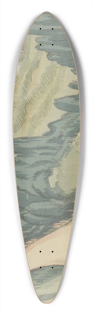 Morita Tsunetomo - De Aga rivier 39.3 inch art pintail longboard deck