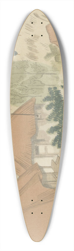Morita Tsunetomo - Kawakami heetwater bronnen 39.3 inch art pintail longboard deck