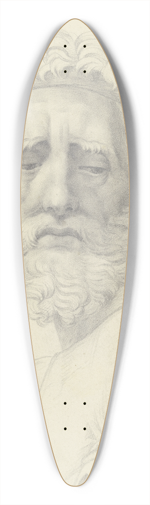 Moritz Daniel Oppenheim - Abraham aus Raffaels Disputa 39.3 inch art pintail longboard deck