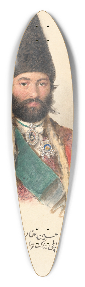 Moritz Michael Daffinger - Hussein Khan 39.3 inch art pintail longboard deck