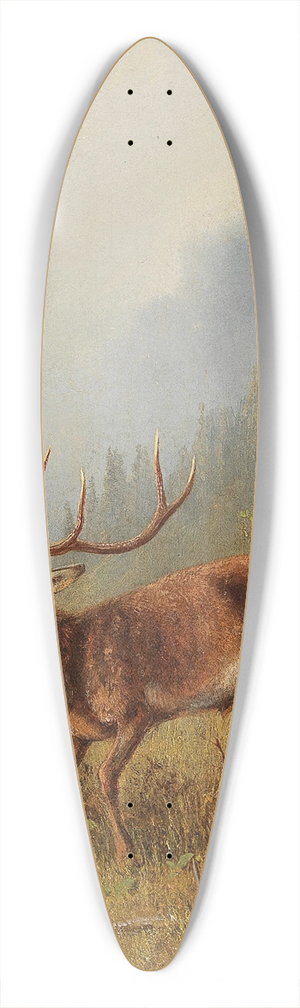 Moritz Mller - A Bellowing Stag 39.3 inch art pintail longboard deck