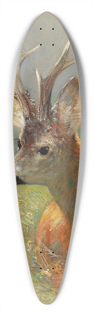 Moritz Mller - Roebuck Standing in the Tall Grass 39.3 inch art pintail longboard deck