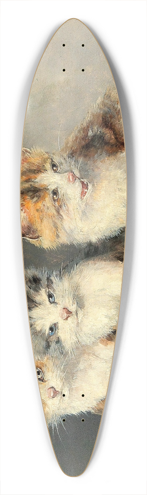 Moritz Mller - Three Kittens 39.3 inch art pintail longboard deck