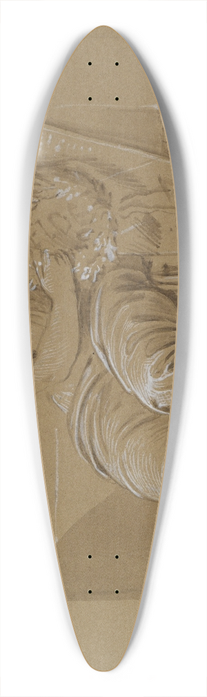 Moritz von Schwind - Allegorie der Stadt Karlsruhe 39.3 inch art pintail longboard deck