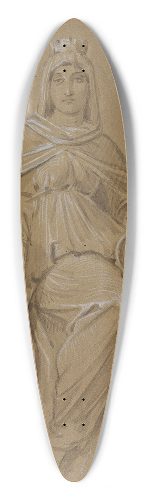 Moritz von Schwind - Allegorie der Stadt Kln 39.3 inch art pintail longboard deck