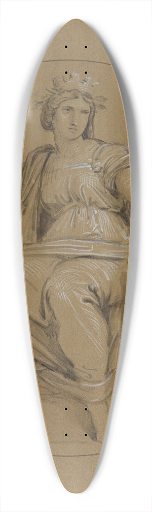 Moritz von Schwind - Allegorie der Stadt Mailand 39.3 inch art pintail longboard deck