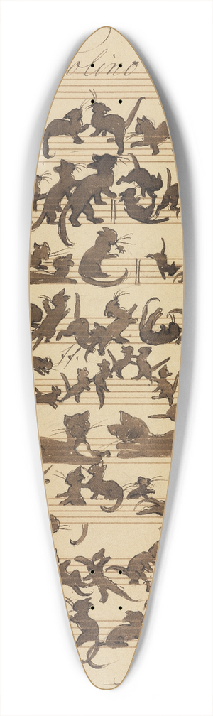 Moritz von Schwind - Die Katzensymphonie 39.3 inch art pintail longboard deck