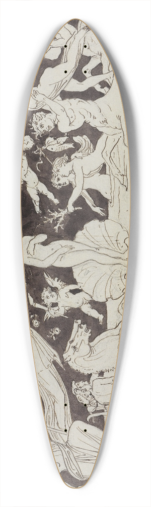 Moritz von Schwind - Geburt der Aphrodite 39.3 inch art pintail longboard deck