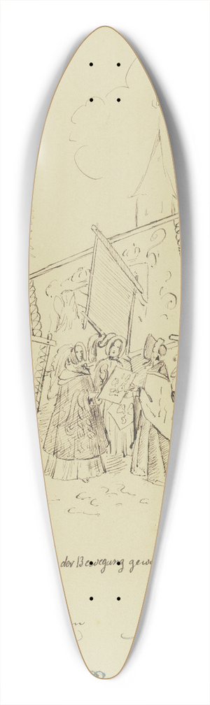 Moritz von Schwind - Gruppe von Frauen mit Stickrahmen 39.3 inch art pintail longboard deck