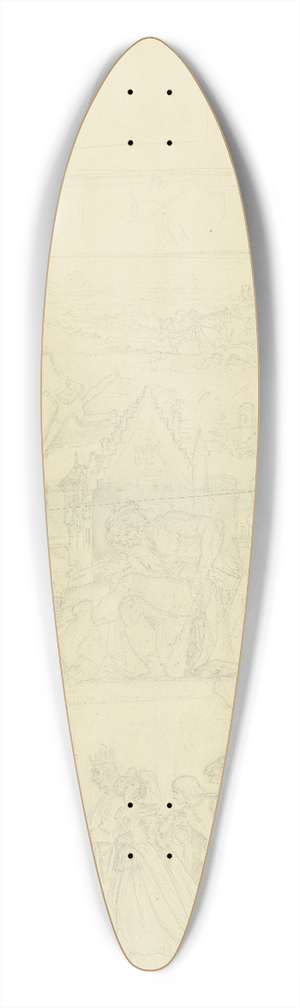 Moritz von Schwind - Puss in Boots 39.3 inch art pintail longboard deck