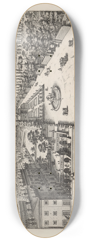 Giovanni Battista Falda - Li giardini di Roma: con le loro piante, alzate e vedvte in prospettiva Pl.10 8.25 inch art skate deck
