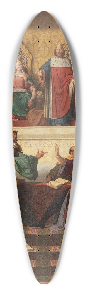 Moritz von Schwind - The Singers Contest on the Wartburg 39.3 inch art pintail longboard deck