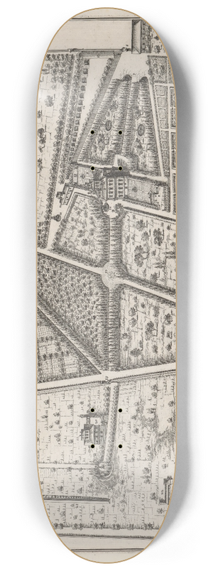 Giovanni Battista Falda - Li giardini di Roma: con le loro piante, alzate e vedvte in prospettiva Pl.13 8.25 inch art skate deck