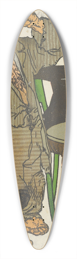 Moriz Jung - On the Terrace 39.3 inch art pintail longboard deck