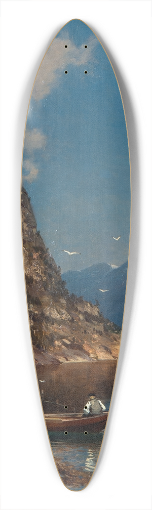 Morten Mller - Fiord Landscape 39.3 inch art pintail longboard deck