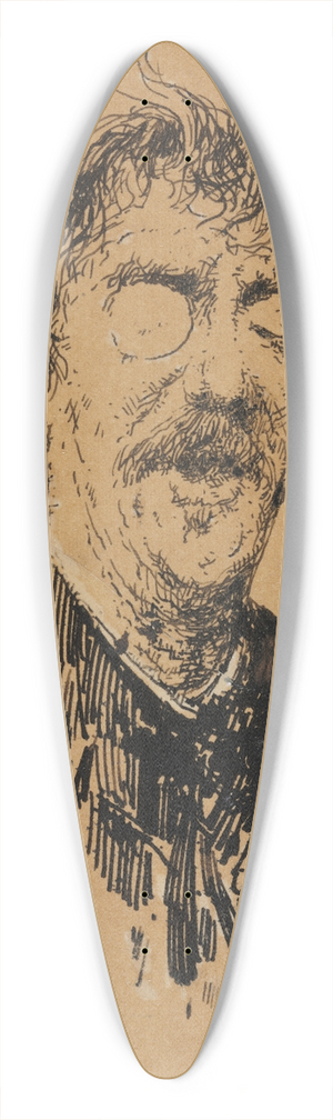 Mortimer Menpes - James MacNeill Whistler 39.3 inch art pintail longboard deck