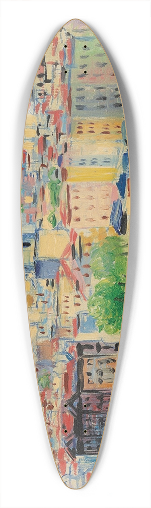 Mose Kisling - Le port de Marseille 39.3 inch art pintail longboard deck