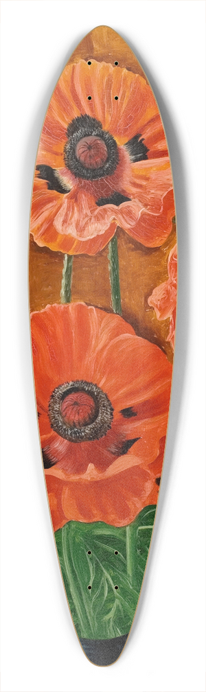 Mose Kisling - Vase de Pavots 39.3 inch art pintail longboard deck