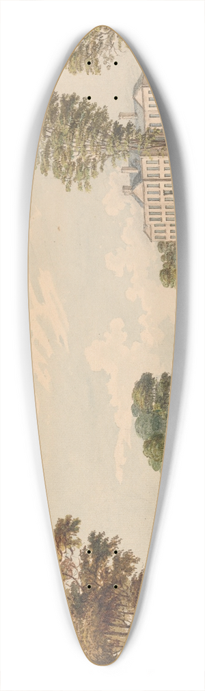 Moses Griffith - View of Erthig, Denbigshire, Wales 39.3 inch art pintail longboard deck