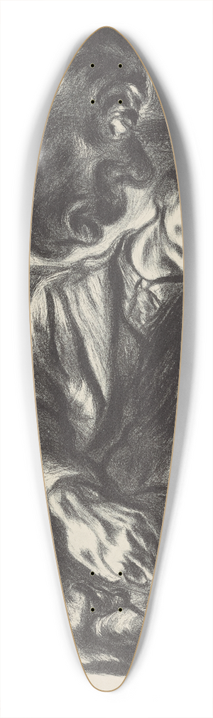 Nan Lurie - Subway Scene 39.3 inch art pintail longboard deck