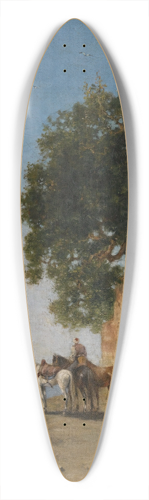 Narcisse Berchre - Beni Souef, Egypt 39.3 inch art pintail longboard deck