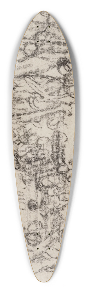 Narcisse-Virgile Diaz de La Pea - Esquisse dune composition 39.3 inch art pintail longboard deck