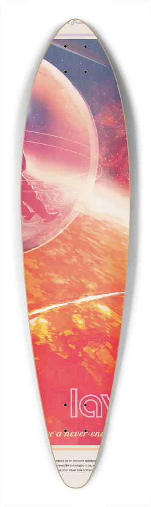 NASA - 55 Cancri E 39.3 inch art pintail longboard deck