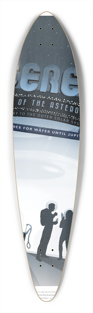 NASA - Ceres 39.3 inch art pintail longboard deck