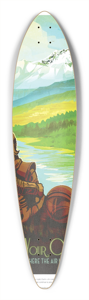 NASA - Earth 39.3 inch art pintail longboard deck