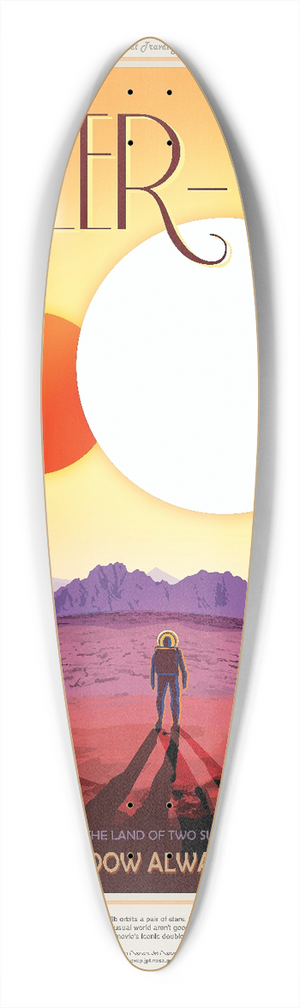 NASA - Kepler16b 39.3 inch art pintail longboard deck