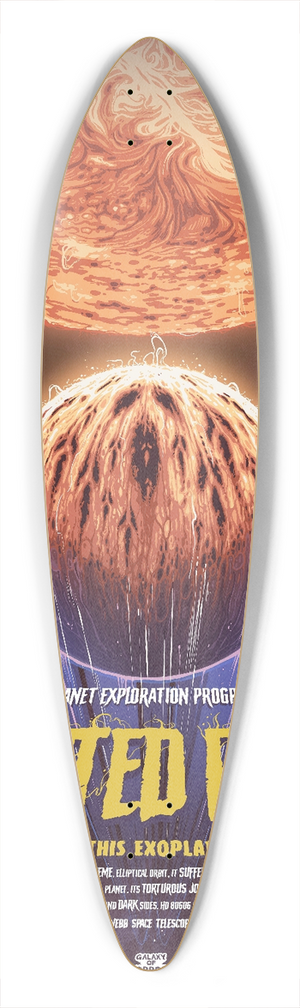 NASA - The Roasted Planet 39.3 inch art pintail longboard deck