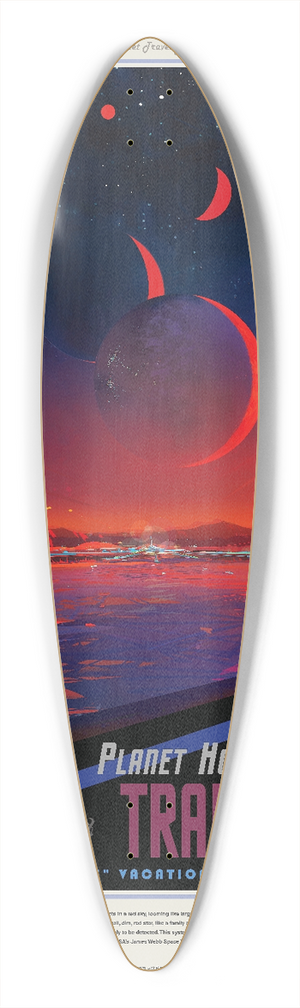 NASA - Trappist 1E 39.3 inch art pintail longboard deck