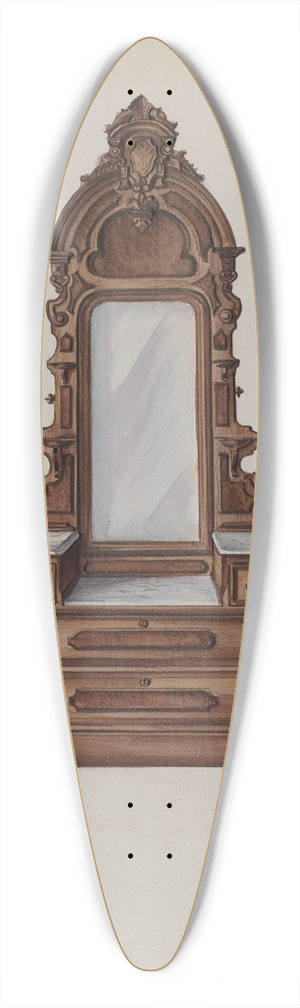 Natalie Simon - Bureau 39.3 inch art pintail longboard deck
