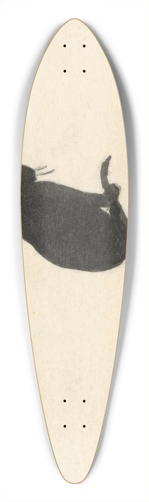 Nelly Bodenheim - Silhouet van een poes 39.3 inch art pintail longboard deck