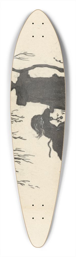 Nelly Bodenheim - Silhouet van het achtergebleven meisje 39.3 inch art pintail longboard deck