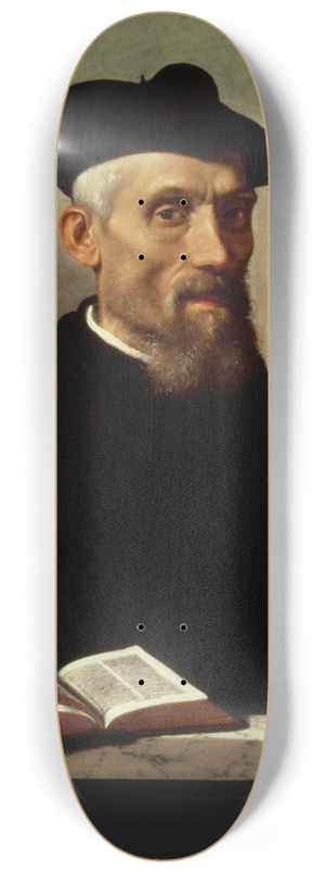 Giovanni Battista Moroni - Portrait of an Ecclesiastic 8.25 inch art skate deck