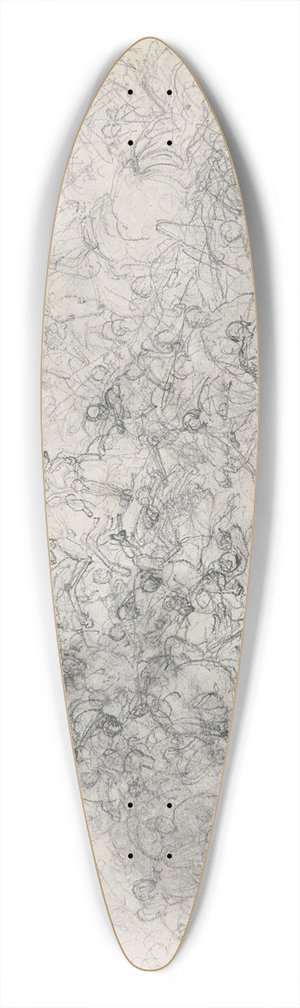 Nicaise De Keyser - Battle Scene 39.3 inch art pintail longboard deck