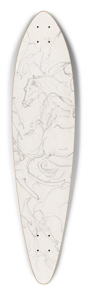 Nicaise De Keyser - Battle Scene 39.3 inch art pintail longboard deck