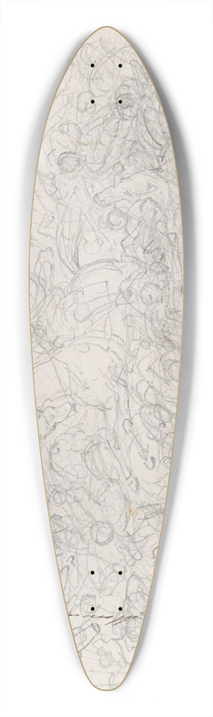 Nicaise De Keyser - Battle Scene 39.3 inch art pintail longboard deck
