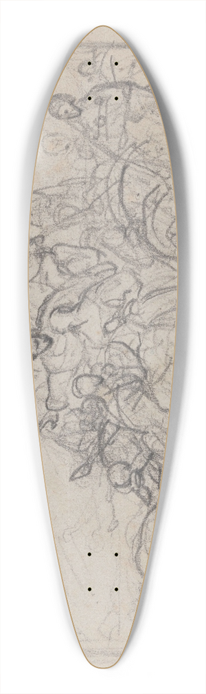 Nicaise De Keyser - Crusaders in front of Jerusalem 39.3 inch art pintail longboard deck