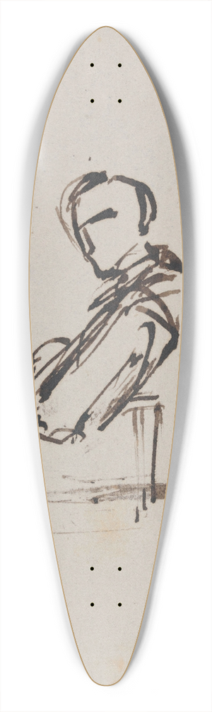 Nicaise De Keyser - Seated Man 39.3 inch art pintail longboard deck