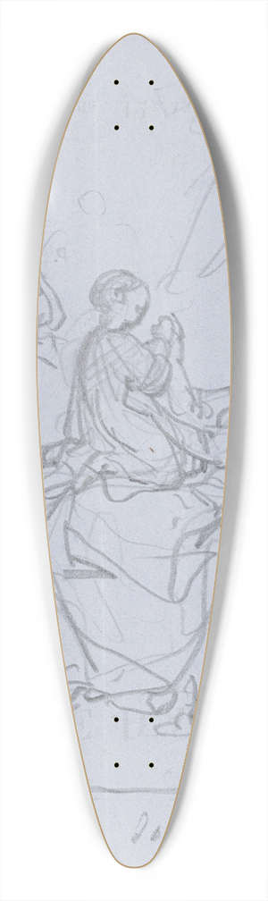 Nicaise De Keyser - The Evening Prayer 39.3 inch art pintail longboard deck