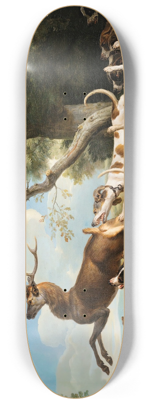 Alexandre Franois Desportes - The Stag Hunting 8.25 inch art skate deck