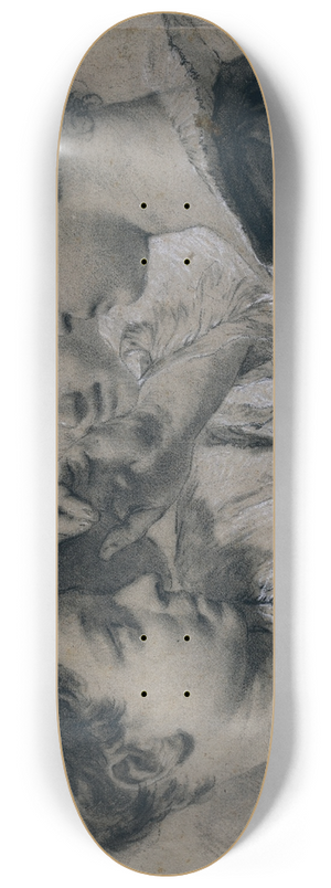 Giovanni Battista Piazzetta - A Young Woman Buying a Pink from a Young Man 8.25 inch art skate deck Giovanni Battista Piazzetta - A Young Woman Buying a Pink from a Young Man 8.25 inch art skate deck