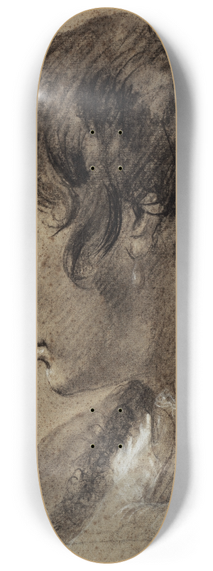 Giovanni Battista Piazzetta - Head of a young man 8.25 inch art skate deck Giovanni Battista Piazzetta - Head of a young man 8.25 inch art skate deck