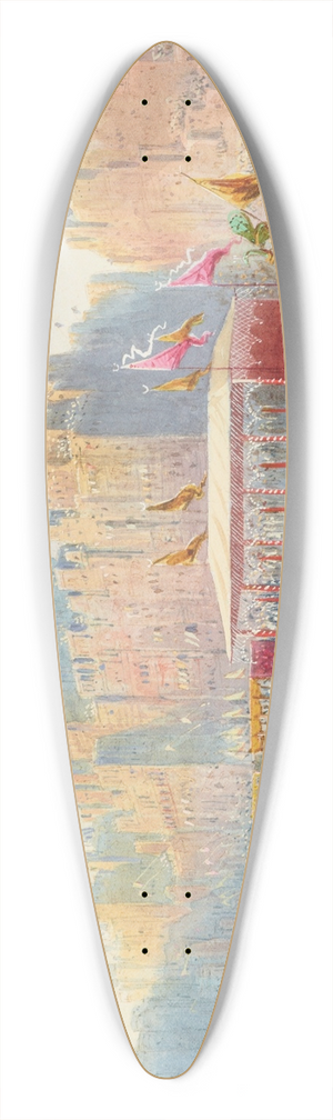 Nicholas Chevalier - Benares 39.3 inch art pintail longboard deck