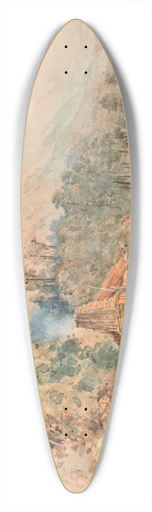 Nicholas Chevalier - Bennells Store, Lake Wakatipu 39.3 inch art pintail longboard deck